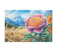 1000 Piece Jigsaw Puzzle for Adults Yorkshire Terrier in Flower Field 1000 PCS 75x50cm Easy Assembly for Beginners Great for 14+s Teens Improve Hands-On Ability Concentration