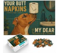 1000 Piece Jigsaw Puzzle for Adults, Your Butt Napkins My Dear | For after-work downtime: Adult jigsaw puzzle with 1000 pieces adds a patient, piece-by-piece challenge to free time.