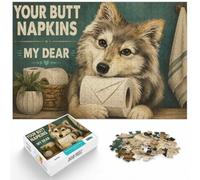 1000 Piece Jigsaw Puzzle for Adults, Your Butt Napkins My Dear | For shared family time: Adult jigsaw puzzle with 1000 pieces adds a patient, piece-by-piece challenge to free time.