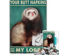 1000 Piece Jigsaw Puzzle for Adults, Your Butt Napkins My Lord-9 | Enjoy a adult puzzle challenge on Sunday afternoons for rewarding progress.