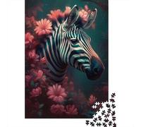 1000 Piece Jigsaw Puzzle for Adults, Zebra Enchantment, 38x26cm/1000pcs, Winter Indoor Activity, Quiet Evening Leisure And Time at Home