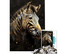 1000 Piece Jigsaw Puzzle for Adults Zebra Mystical Beings Challenging To Complete But Fun And Humorous Relaxing Games for Ages 14 And over (50x75cm)