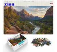 1000 Piece Jigsaw Puzzle for Adults, Zion National Park Travel Art | For festive evenings with a longer puzzle challenge: Adult jigsaw puzzle with 1000 pieces creates puzzle time on colder days.