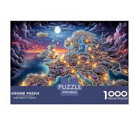 1000 Piece Jigsaw Puzzle for Beginners & Experts - Adjustable Challenge Level Makes It Ideal for Multi-Age Families. Adults And Kids Can Enjoy The Success of Completion.