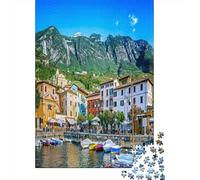 1000 Piece Jigsaw Puzzle for Lake Garda-Eco-Friendly Paper, Mindfulness & Family Fun Activity, Challenging Puzzle Game 38x26cm/1000pcs