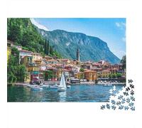1000 Piece Jigsaw Puzzle for Lake Garda- Mindfulness & Family Fun Activity, Challenging Puzzle Game 38x26cm/1000pcs