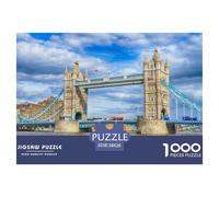 1000 Piece Jigsaw Puzzle for London Bridge-Eco-Friendly Paper, Mindfulness & Family Fun Activity, Challenging Puzzle Game 38x26cm/1000pcs