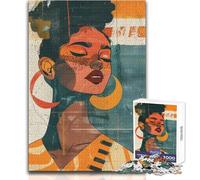 1000 Piece Jigsaw Puzzle for Teenagers A Happy African Woman Family Fun & Game Night Pattern Assembly Great Gift Size 50x75cm