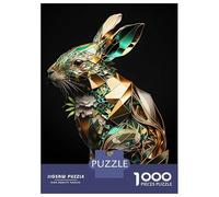 1000 Piece Jigsaw Puzzle for Teenagers Abstract Geometric Rabbit Jigsaw for Adults Anti-Stress Toys Birthday Present Christmas Birthday Gifts 38x26cm/1000pcs