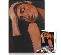 1000 Piece Jigsaw Puzzle for Teenagers Abstract Sad Girl Family Fun & Game Night Pattern Assembly Great Gift Size 38x52cm