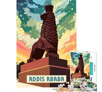 1000 Piece Jigsaw Puzzle for Teenagers Addis Ababa Puzzle For Teenagers Enhance Memory Help The Brain Exercise Educational Family Game (Size 38x52cm)