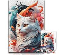 1000 Piece Jigsaw Puzzle for Teenagers Ai Cat Or Vector Cat Family Fun & Game Night Pattern Assembly Great Gift Size 50x75cm