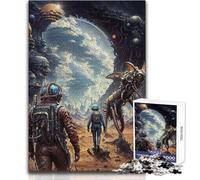1000 Piece Jigsaw Puzzle for Teenagers Alien Space Exploration Family Fun & Game Night Pattern Assembly Great Gift Size 38x52cm