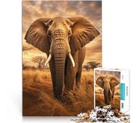 1000 Piece Jigsaw Puzzle for teenagers Animals African Elephant Challenging Game 26x38cm Home Art Decor for 14+