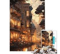 1000 Piece Jigsaw Puzzle for Teenagers Anime City Sunset Dusk Learning Educational Toys Relax Games Family Activities Gifts for Women Men (Size 38x52cm)