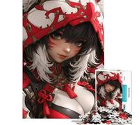 1000 Piece Jigsaw Puzzle for Teenagers Anime Girl Armored Warrior Maiden Help The Brain Exercise Birthday Present Toy Wall Decor for And from 14 Years And over (38x26cm)