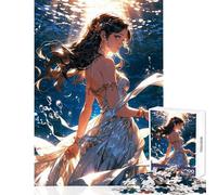 1000 Piece Jigsaw Puzzle for Teenagers Anime Girl Underwater Fun Games Difficult Challenge DIY Toys Artists' Collection, Fine Arts (75X50CM)