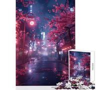 1000 Piece Jigsaw Puzzle for Teenagers Anime Night Street 1000 Piece Jigsaw Educational Toy Great Gifts for Games A Work of Art (38x26cm)