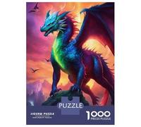 1000 Piece Jigsaw Puzzle for Teenagers Apocalyptic Magical Dragon Adult Puzzles Fun Games Difficult Challenge Challenging Game Gifts 52x38cm/1000pcs