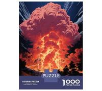 1000 Piece Jigsaw Puzzle for Teenagers Apocalyptic Mushroom Cloud Explosion Jigsaw Puzzle Anti-Stress Toys Home Decoration Challenging Game Gifts 70x50cm/1000pcs