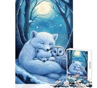 1000 Piece Jigsaw Puzzle for Teenagers Arctic Fox Family Jigsaw Puzzle 1000 Brain Teaser Game Great Gifts for Games Family Activities (38x26cm)