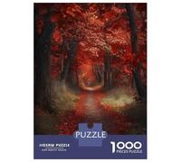 1000 Piece Jigsaw Puzzle for Teenagers Autumn Forest Path Jigsaw for Adults Anti-Stress Toys Birthday Present Christmas Birthday Gifts 52x38cm/1000pcs