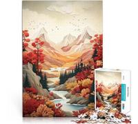 1000 Piece Jigsaw Puzzle for teenagers Autumn Mountains Landscape Educational Games 26x38cm A Work of Art for Age 14