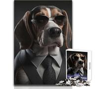 1000 Piece Jigsaw Puzzle for Teenagers Beagle Mafia Boss Ideal Stress Relief Leisure Activity Ultra Precise Cutting Craft Toy Size 50x75cm
