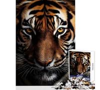 1000 Piece Jigsaw Puzzle for Teenagers Bengal Tiger Majesty Fun Games Difficult Challenge DIY Toys Artists' Collection, Fine Arts (38X26CM)