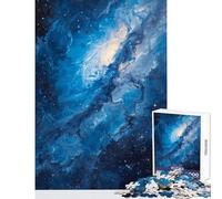 1000 Piece Jigsaw Puzzle for Teenagers Blue Nebula Galaxy Fun Games Pattern Assembly DIY Toys Artists' Collection, Fine Arts (50x75cm)