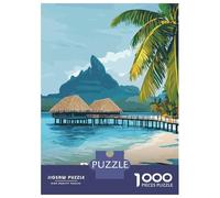 1000 Piece Jigsaw Puzzle for Teenagers Bora Bora Tropical Paradise Puzzles for Adults DIY Toys Hand Speed Race Unique Birthday And Xmas Gifts 52x38cm/1000pcs