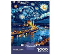1000 Piece Jigsaw Puzzle for Teenagers Budapest Hungary Starry Night Art Jigsaw Fun Games Difficult Challenge Unique Birthday And Xmas Gifts 52x38cm/1000pcs