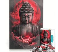 1000 Piece Jigsaw Puzzle for Teenagers Buddha In Red Clouds, Toy Wall Decor, Home Decoration, for Birthday, Chrismas 38x52cm