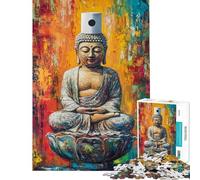 1000 Piece Jigsaw Puzzle for Teenagers Buddha's Toilet Paper Crown Jigsaw Puzzle 1000 Brain Teaser Game Great Gifts for Games Family Activities (Size 38x52cm)