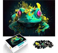 1000 Piece Jigsaw Puzzle for teenagers Cartoon style of fox frog Hands-on-Spiel Die Liebe zwischen Paaren stärken38x26cm