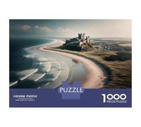 1000 Piece Jigsaw Puzzle for Teenagers Castle on The Beach Jigsaws for Adults Relaxing Games Precision Cutting Christmas Birthday Gifts 52x38cm/1000pcs