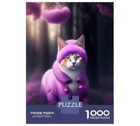 1000 Piece Jigsaw Puzzle for Teenagers Cat in A Magical Forest Adult Puzzles Anti-Stress Toys Improve Memory Unique Birthday And Xmas Gifts 70x50cm/1000pcs