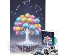 1000 Piece Jigsaw Puzzle for Teenagers Celestial Tree with Constellations, Toy Wall Decor, Home Decoration, for Birthday, Chrismas 38x26cm
