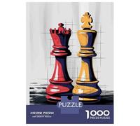 1000 Piece Jigsaw Puzzle for Teenagers Chess Pieces Art Print Jigsaw Puzzle Anti-Stress Toys Home Decoration Challenging Game Gifts 70x50cm/1000pcs