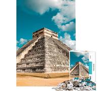 1000 Piece Jigsaw Puzzle for Teenagers Chichen Itza Pyramid Jigsaw for Adults DIY Toys Analysis And Logic Challenging Game Gifts (Size 50x75cm)