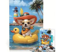 1000 Piece Jigsaw Puzzle for Teenagers Chihuahua Ocean Adventure, Impossible Game, Parent-child Interaction, Challenging Game Gifts 38x52cm