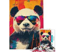 1000 Piece Jigsaw Puzzle for Teenagers Chill Panda Vibes Jigsaw Puzzle 1000 Brain Teaser Game Great Gifts for Games Family Activities (Size 38x52cm)