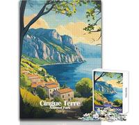 1000 Piece Jigsaw Puzzle for Teenagers Cinque Terre National Park Learning Educational Impossible Game Gift Birthday (size 38x26cm)