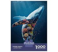 1000 Piece Jigsaw Puzzle for Teenagers Coral Whale Underwater Adult Puzzles Fun Games Difficult Challenge Challenging Game Gifts 52x38cm/1000pcs