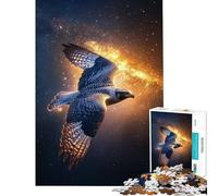 1000 Piece Jigsaw Puzzle for Teenagers Cosmic Falcon in Flight Fun Activities at Home Precision Cutting Relax Games for 14+ Puzzle Game Offered (38x52cm)