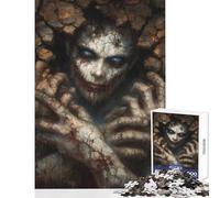 1000 Piece Jigsaw Puzzle for Teenagers Cracked Skin Figure Emerging from Wall 1000 Piece Jigsaw Educational Toy Great Gifts for Games A Work of Art (50x75cm)