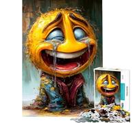 1000 Piece Jigsaw Puzzle for Teenagers Crying Laughing Emoji Character Art Help The Brain Exercise Birthday Present Toy Wall Decor for And from 14 Years And over (50x75cm)