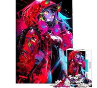 1000 Piece Jigsaw Puzzle for Teenagers Cyberpunk Anime Girl Help The Brain Exercise Birthday Present Toy Wall Decor for And from 14 Years And over (38x26cm)