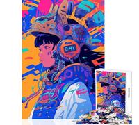 1000 Piece Jigsaw Puzzle for Teenagers Cyberpunk Popart Anime Fun Games Difficult Challenge DIY Toys Artists' Collection, Fine Arts (75X50CM)