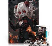 1000 Piece Jigsaw Puzzle for teenagers Death Anime Skull Girl Lernspielzeug denn eignet sich ideal als Geschenk für die ganze Familie52x38cm